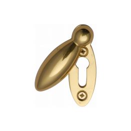 Heritage Brass Covered Keyhole Oval Polished Brass finish