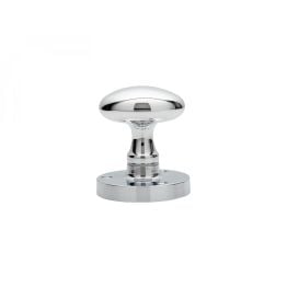 Oval Mortice Knob - Polished Chrome