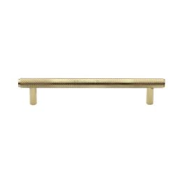 Heritage Brass Cabinet Pull Complete Knurl Design 128mm CTC Polished Brass finish