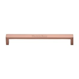Heritage Brass Cabinet Pull Wide Metro Design 192mm CTC Satin Rose Gold Finish