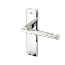 Delta Suite Door Handles on Latchplate Polished Chrome - By Frelan Hardware - JV3013PC