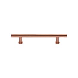 Heritage Brass Cabinet Pull T-Bar Design with 16mm Rose 128mm CTC Satin Rose Gold Finish