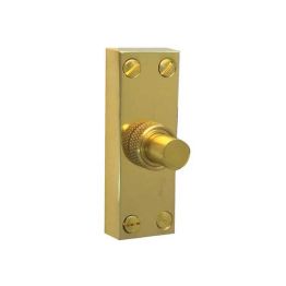 Jedo Bell Pushes 80x30mm Polished Brass - By Frelan Hardware - JV18PB