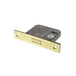 Atlantic 3 Lever Key Deadlock [CE] 2.5" - Satin Brass