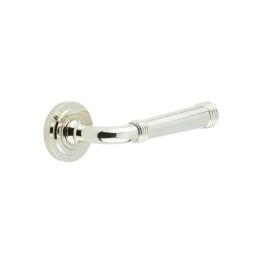 Highgate Door Handles Stepped Rose Polished Nickel - By Frelan Hardware - BUR35KIT159
