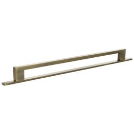 Millhouse Brass Empire Slim Cabinet Pull Handle on Backplate 320mm - Antique Brass