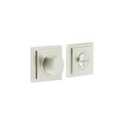 Burlington Turns & Releases Inner 3 Square Stepped Rose Satin Nickel - By Frelan Hardware - BUR-81SN-152SN