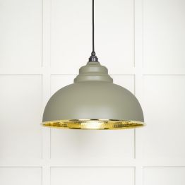 Hammered Brass Harborne Pendant in Tump