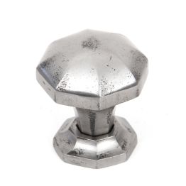 Natural Smooth Octagonal Cabinet Knob - Small