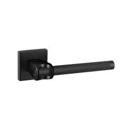 SPECIAL ORDER Oro&Oro Aria Lever Door Handle on Square Rose - Matt Black