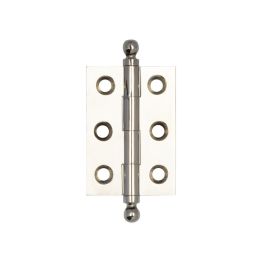 Hoxton Brass Finial Hinges 50x35mm Polished Nickel - By Frelan Hardware - HOX800PN