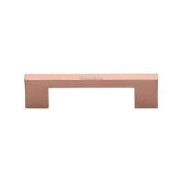 Heritage Brass Cabinet Pull Metro Design 96mm CTC Satin Rose Gold Finish