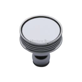 Heritage Brass Cabinet Knob Venetian Design 32mm Polished Chrome finish