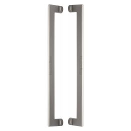 Heritage Brass Back to Back Door Pull Handle Apollo Design 460mm Satin Nickel Finish