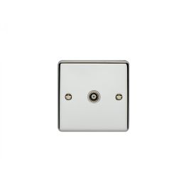 Eurolite Enhance Decorative TV Socket Polished Chrome
