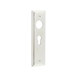 Burlington II Lever Plate Choices Euro Polished Nickel - By Frelan Hardware - BUR454PN