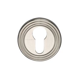 Heritage Brass Euro Profile Cylinder Escutcheon Satin Nickel finish