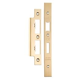 Din Sash Bathroom Forend & Strike Pack - Satin Brass
