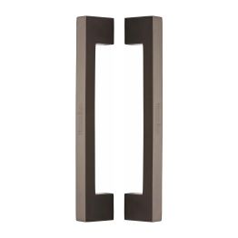 Heritage Brass Back to Back Door Pull Handle Metro Design 305mm Matt Bronze Finish