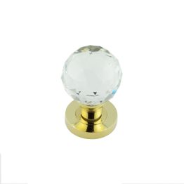 PVD Faceted Glass Mortice Knob - By Frelan Hardware - JH4255PVD