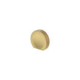 Millhouse Brass Eiffel Knurled Finger Pull Cabinet Knob Handle - Satin Brass