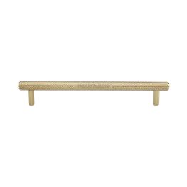 Heritage Brass Cabinet Pull Complete Knurl Design 160mm CTC Polished Brass finish