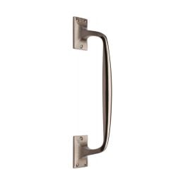 Heritage Brass Door Pull Handle Cranked Design 12" Satin Nickel Finish