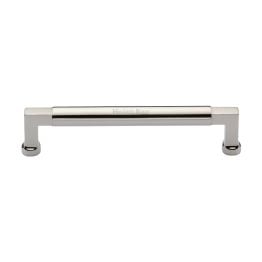 Heritage Brass Cabinet Pull Bauhaus Design 160mm CTC Polished Nickel Finish