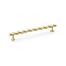 Alexander & Wilks - Round T-Bar Cabinet Pull Handle - Satin Brass - 192mm