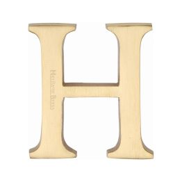Heritage Brass Alphabet H Pin Fix 51mm (2") Satin Brass Finish