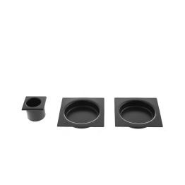 AGB Square Sliding Door Flush Pull - Matt Black