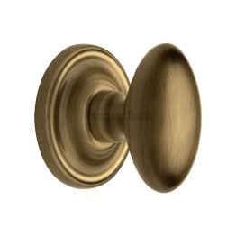 Heritage Brass Mortice Knob on Rose Chelsea Design Antique Brass finish