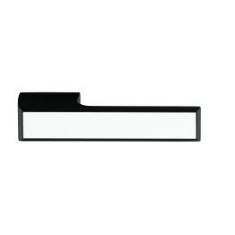 Tupai Rapido VersaLine Tobar Lever Door Handle on Long Rose - White Decorative Plate - Matt Black