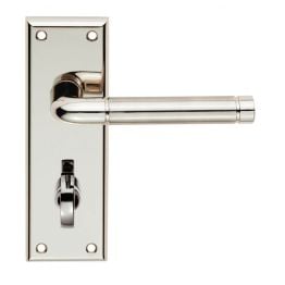 Serozzetta Quaranta Lever On Bathroom Backplate - Polished Nickel/Satin Nickel