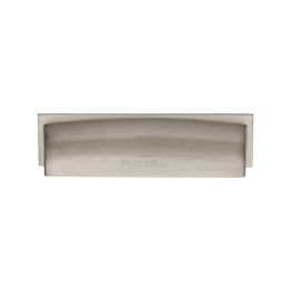 Heritage Brass Drawer Pull Shropshire Design 76/96mm CTC Satin Nickel Finish