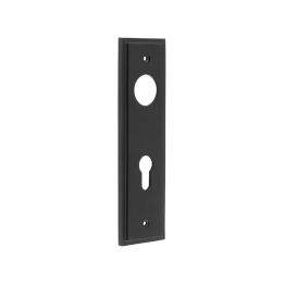 Burlington II Lever Plate Choices Din Euro Black - By Frelan Hardware - BUR455MB