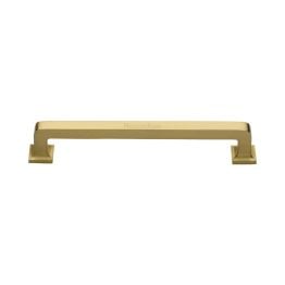 Heritage Brass Cabinet Pull Square Vintage Design 152mm CTC Satin Brass Finish