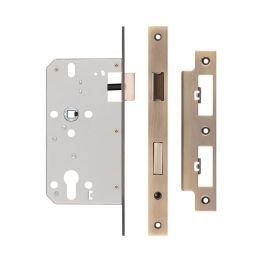 72mm Antique Brass Din Euro Sashlock 60mm Backset - By Frelan Hardware - JL-DS60AB