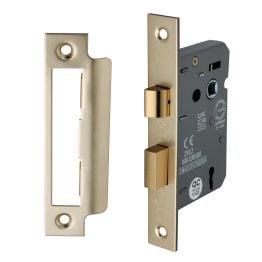 2.5" CE 3 Lever Mortice Sash Lock FD60 - Satin Brass