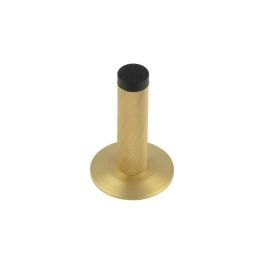Burlington Knurled Wall Mounted Doorstops Chamfered Rose Satin Brass - By Frelan Hardware - BUR-968SB-972SB