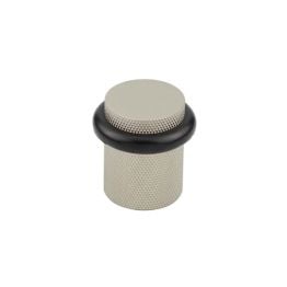 Burlington Knurled Floor Mounted Doorstops 40mm Dia Satin Nickel - By Frelan Hardware - BUR964SN