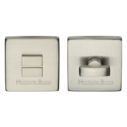Heritage Brass Square Thumbturn & Emergency Release Satin Nickel Finish