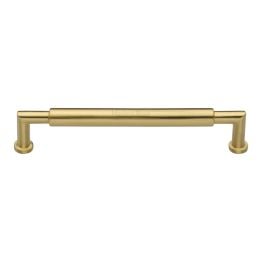 Heritage Brass Cabinet Pull Bauhaus Round Design 203mm CTC Satin Brass Finish