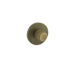 Millhouse Brass Knurled WC Turn and Release on 5mm Slimline Round Rose - Yester Bronze