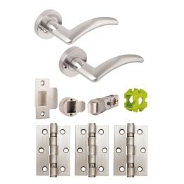 Jigtech Viper Privacy Door Pack Satin Chrome - JTB81210