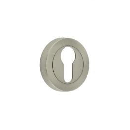 Jedo Designer Euro Profile Escutcheons on 50mm Round Rose Satin Nickel - By Frelan Hardware - JV503ESN