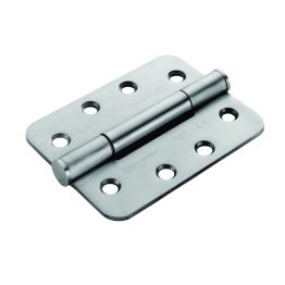 Grade 14 Concealed Bearing Triple Knuckle Hinge Radius - Satin Stainless Steel (Pair)