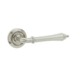 Camille Door Handle on Rose Satin Nickel - By Frelan Hardware - JV651SN