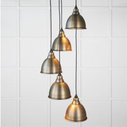 Aged Brass Brindley Cluster Pendant