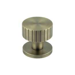 Cog Antique Brass Mortice Knob - By Frelan Hardware - JV803AB